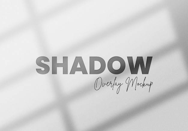 Realistic shadow overlay effects mockup top view composition with window shadow