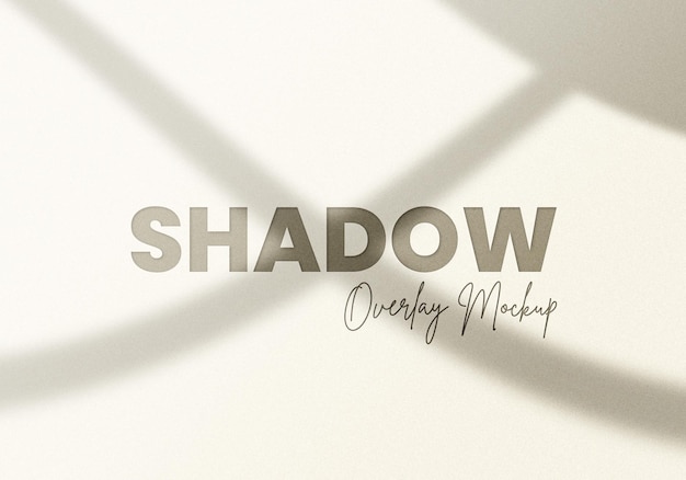 Realistic shadow overlay effects mockup top view composition with window shadow