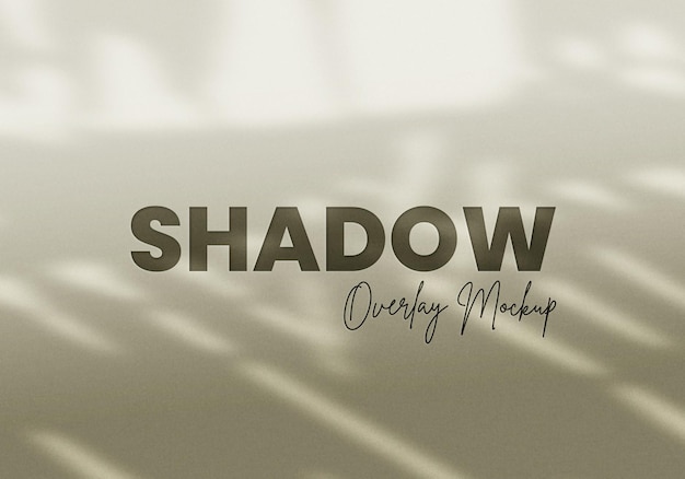 Realistic shadows overlay leaves mockup on light background