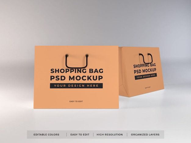 Realistic Shopping Bag Mockup 