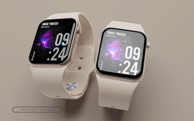 Realistic smart watch mockup