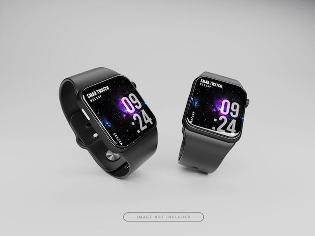 Realistic smart watch mockup