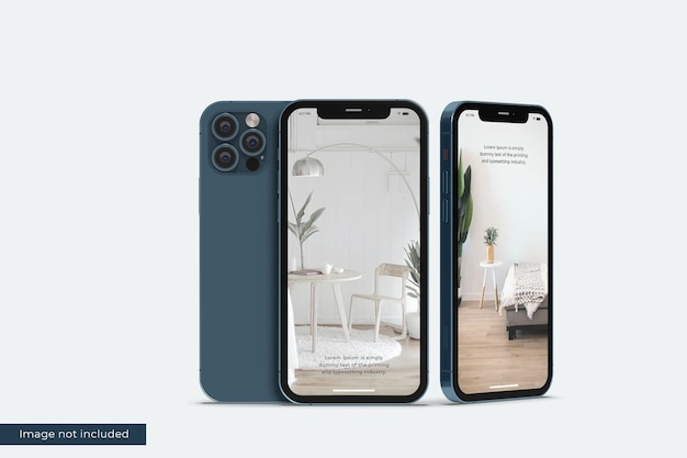 Realistic smartphone mockup for design presentation