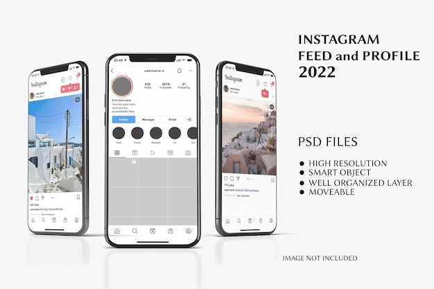 PSD realistic smartphone mockup for social media