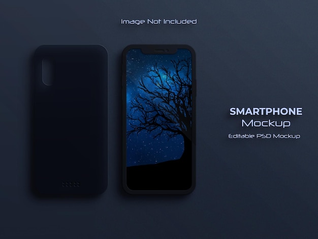 Realistic smartphone Mockup with colorful background