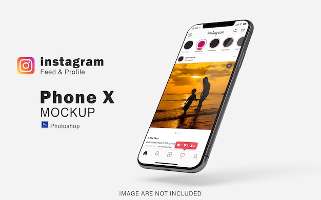 Realistic smartphone mockup for your social media preview