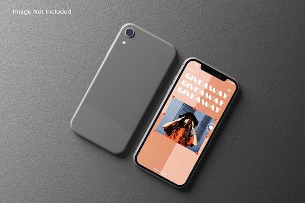 Realistic smartphone mockup