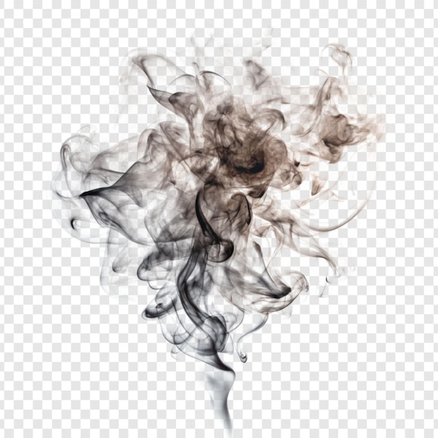 PSD realistic smoke effect isolated on transparent background