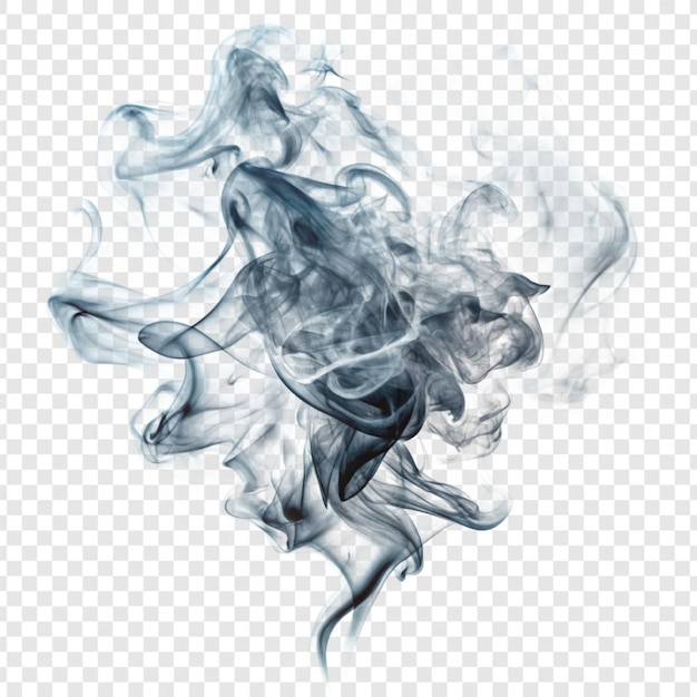 PSD realistic smoke effect isolated on transparent background