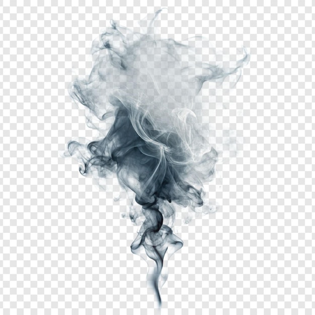 PSD realistic smoke effect isolated on transparent background