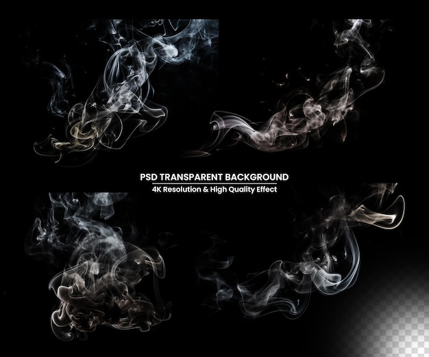 Realistic Smoke or flame Transparent background