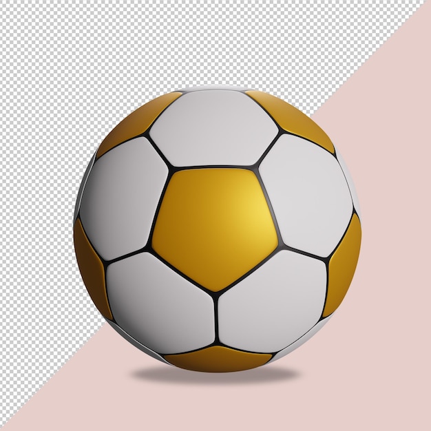 Realistic soccer ball isolated 3d rendering