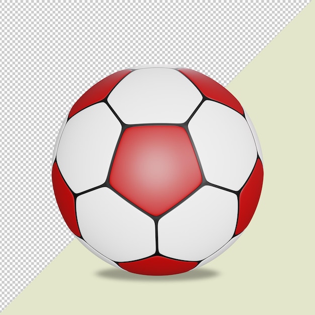 Realistic soccer ball isolated 3d rendering