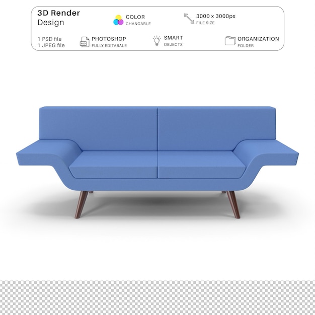 Realistic Sofa 3D Modeling PSD File Realistic Interior Furniture