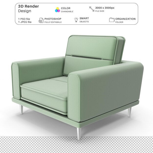 Realistic Sofa 3D Modeling PSD File Realistic Interior Furniture