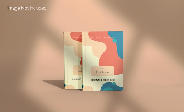 Realistic soft cover book mockup design isolated render