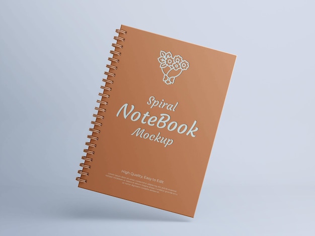 Realistic Spiral Notebook mockup