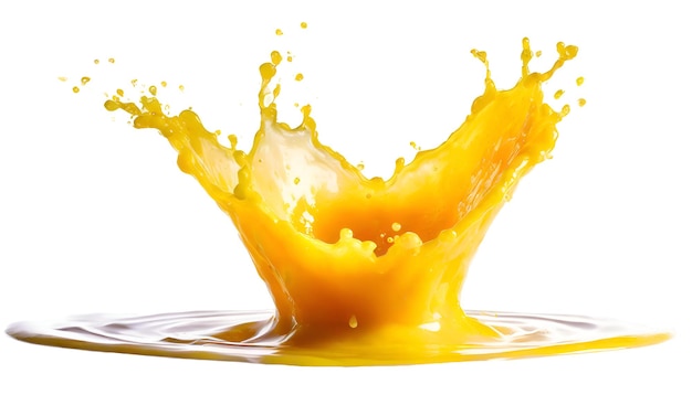 Realistic splashing orange juice