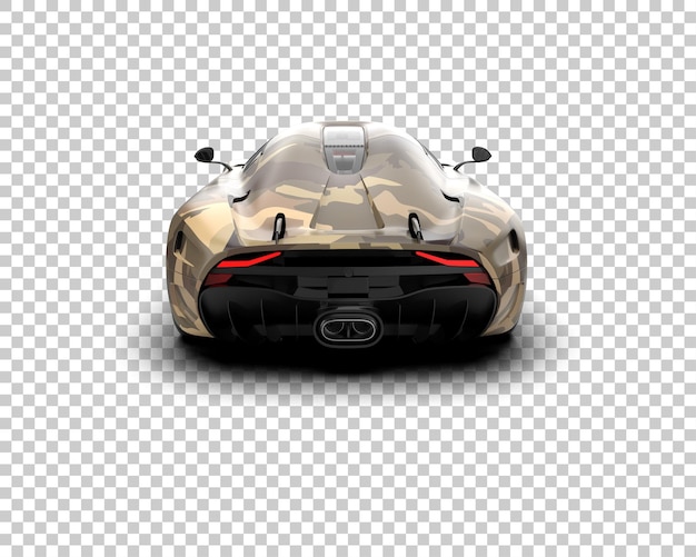 PSD realistic sport car isolated on background 3d rendering illustration