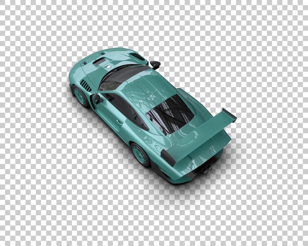 PSD realistic sport car isolated on background 3d rendering illustration