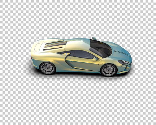 PSD realistic sport car isolated on background 3d rendering illustration