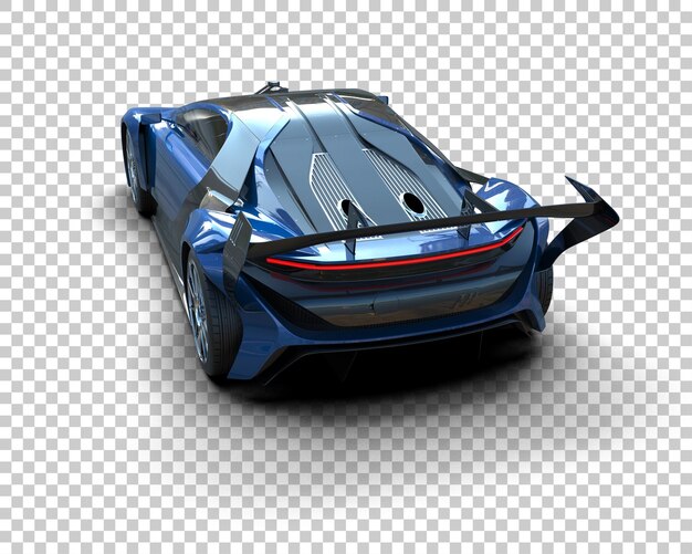 PSD realistic sport car isolated on background 3d rendering illustration