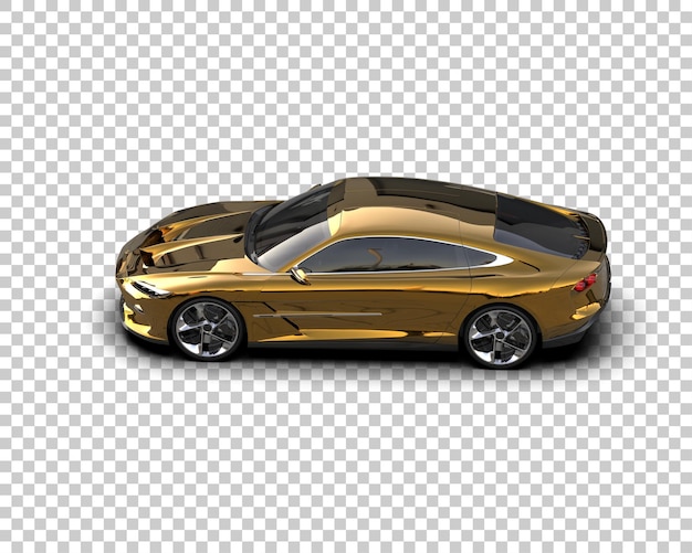 PSD realistic sport car isolated on background 3d rendering illustration