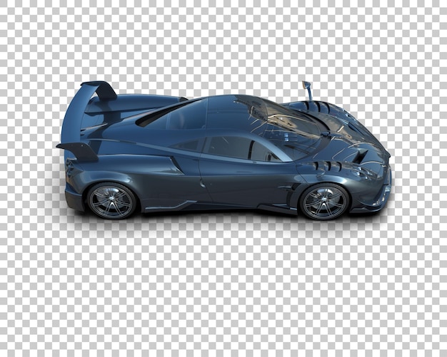 PSD realistic sport car isolated on background 3d rendering illustration