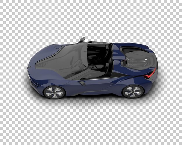 PSD realistic sport car isolated on background 3d rendering illustration