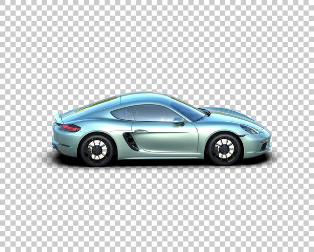 PSD realistic sport car isolated on background 3d rendering illustration