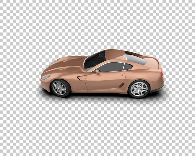 PSD realistic sport car isolated on background 3d rendering illustration