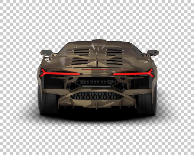 PSD realistic sport car isolated on background 3d rendering illustration