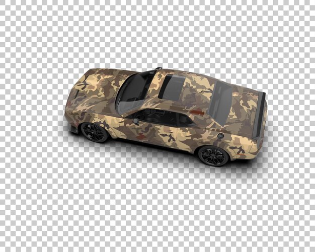 PSD realistic sport car isolated on background 3d rendering illustration