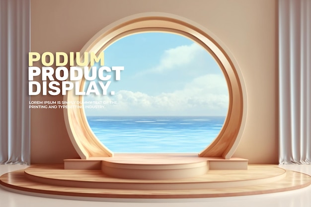 realistic stage display mockup for product presentation scene product display 3d rendering