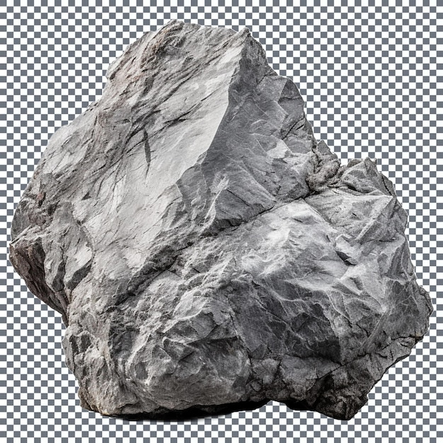 Realistic stone isolated on transparent background 3d render of stone