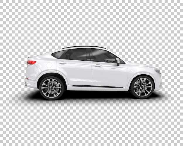 Realistic SUV isolated on background 3d rendering illustration