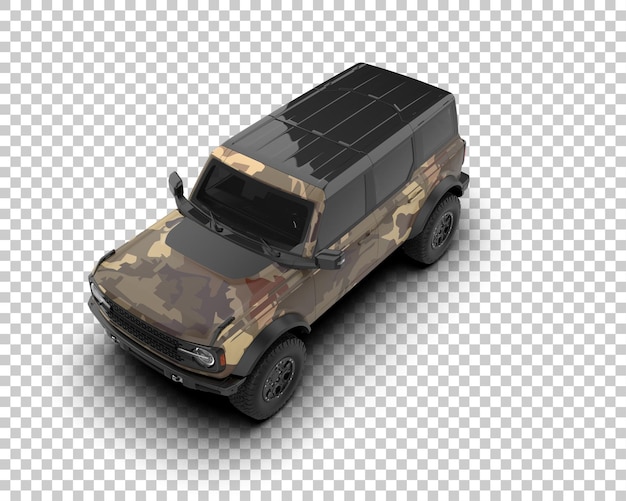 PSD realistic suv isolated on background 3d rendering illustration