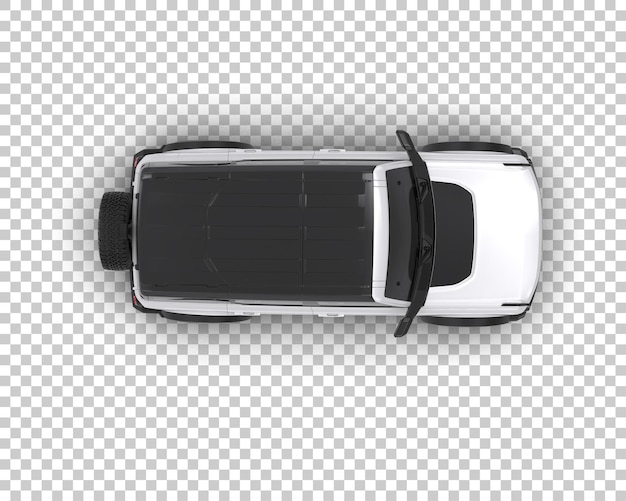 PSD realistic suv isolated on background 3d rendering illustration