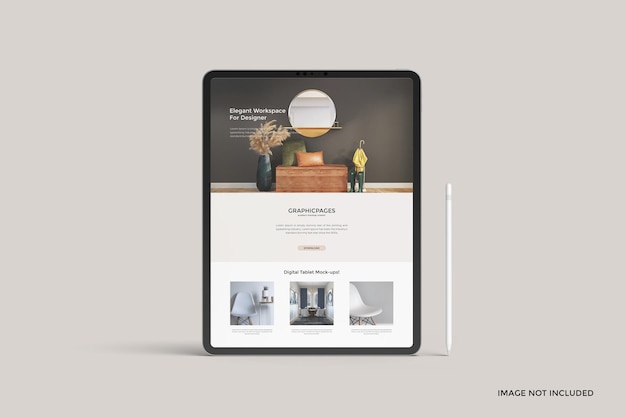 Realistic tablet pro mockup scene creator