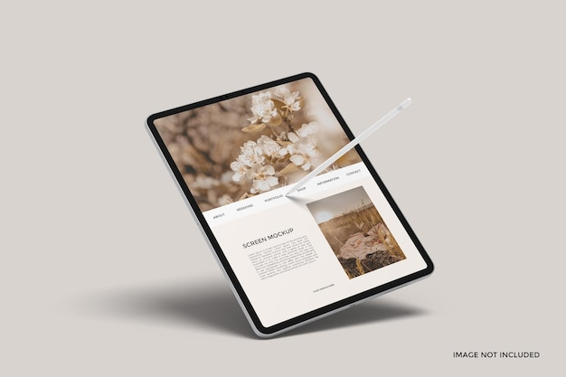 Realistic tablet pro mockup scene creator