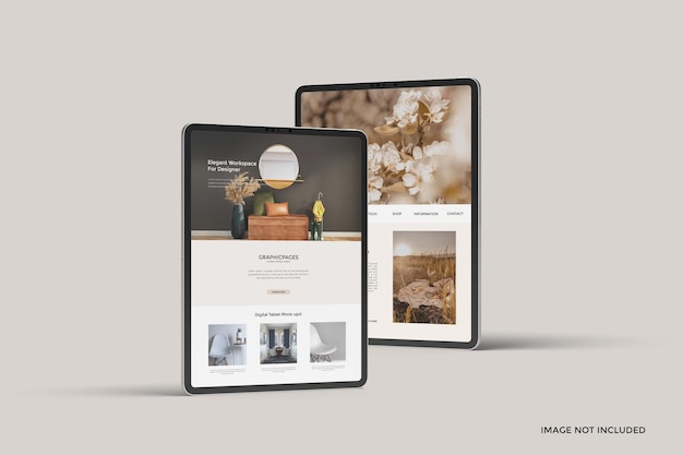 Realistic tablet pro mockup scene creator