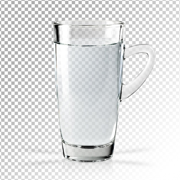 Realistic Transparent Glass of Water isolated