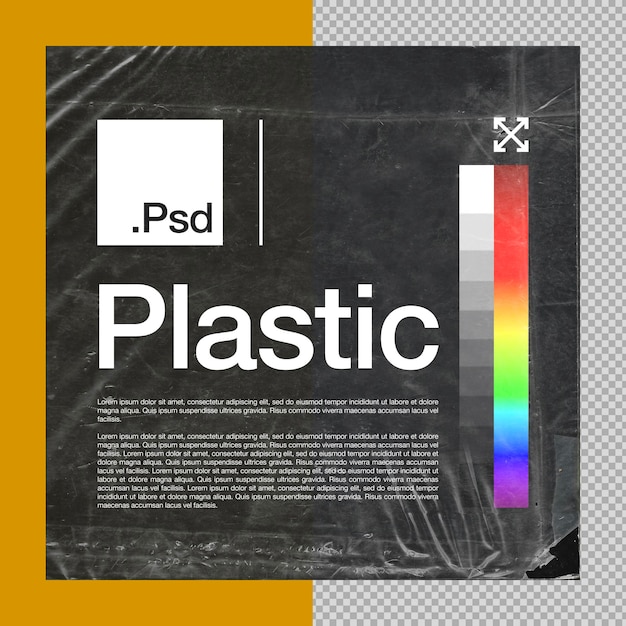 PSD realistic transparent plastic mockup