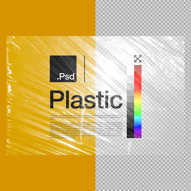 PSD realistic transparent plastic mockup