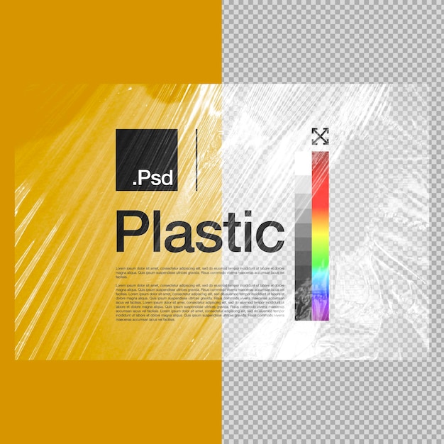 PSD realistic transparent plastic mockup