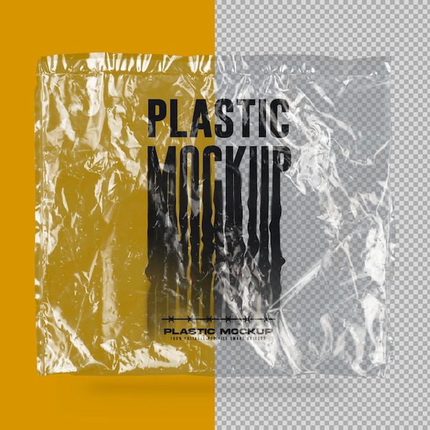 Realistic Transparent Plastic Mockup