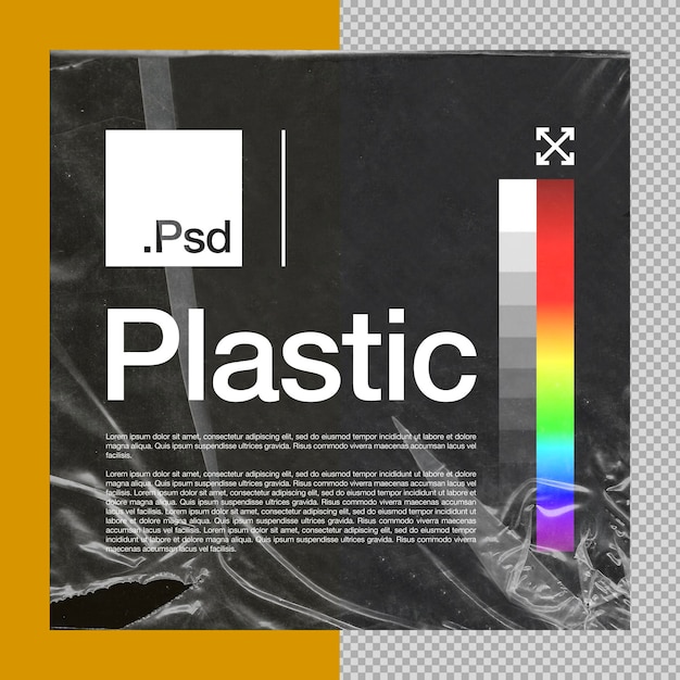 PSD realistic transparent plastic mockup