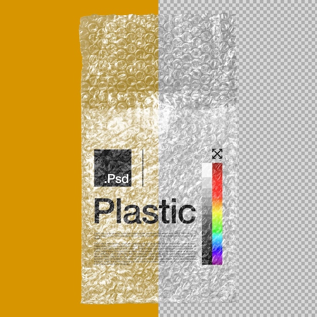 Realistic Transparent Plastic Mockup