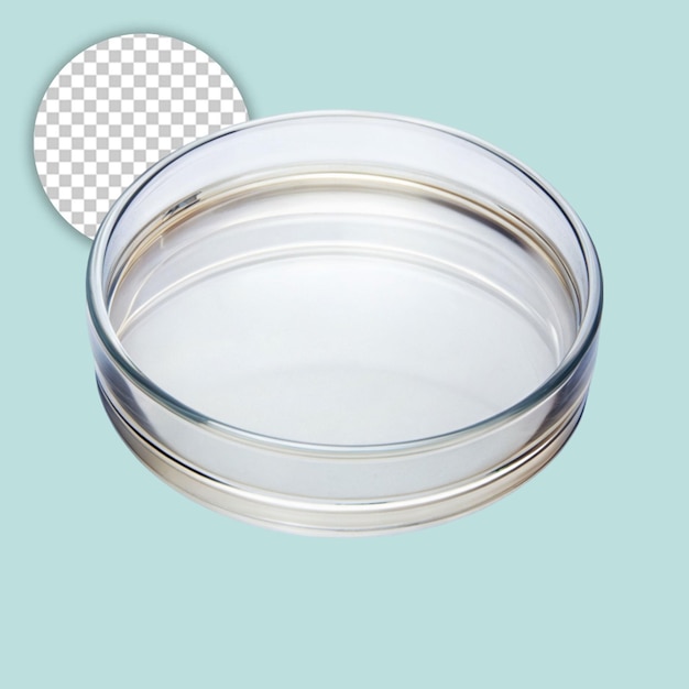 PSD realistic transparent tableware on transparent background