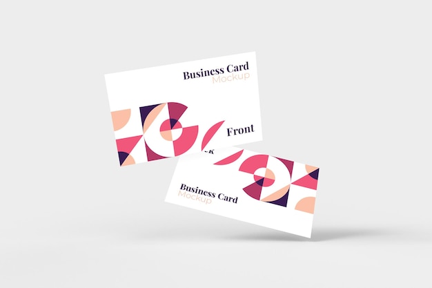 Realistic useful and stylish business card mockup